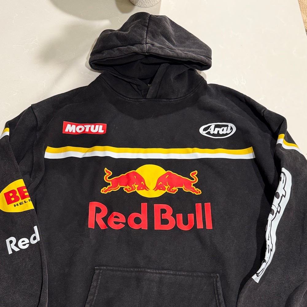 Red Bull Black Logo Pullover Hoodie